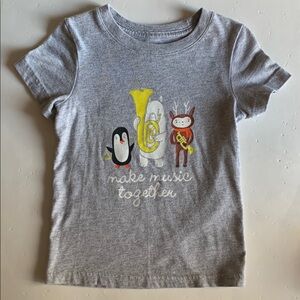 Cat & Jack Gray Cute Graphic 2T T-Shirt